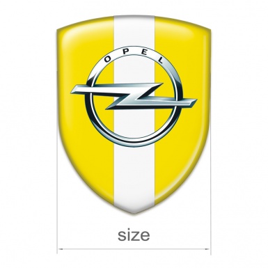 Opel Logo Emblem Yellow Background White Tape 