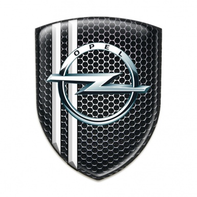 Opel Self Adhesive Car logo Emblem Perforated Steel White Lines variant 