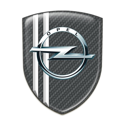 Opel Logo Emblem Carbon with White Lines variant 