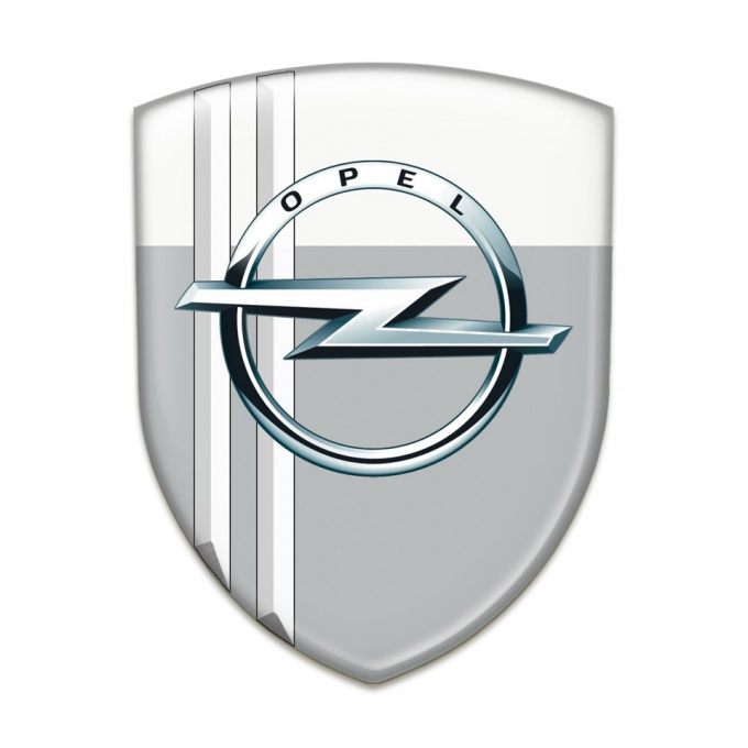 Opel Self Adhesive Emblem Logo Grey White with White Lines variant 