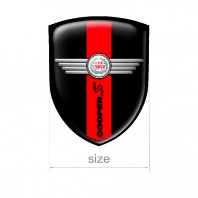 Mini Cooper S Emblem Silicone Shield Black Red Edition