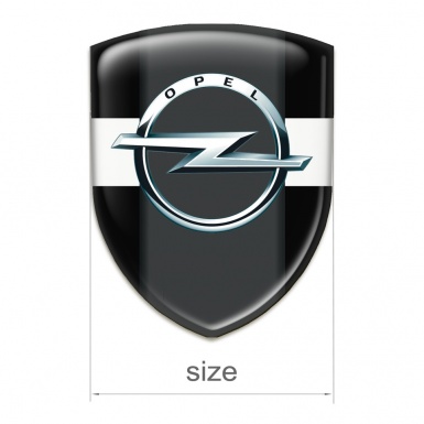 Opel Self Adhesive Emblem Logo Black with White Band Edition 