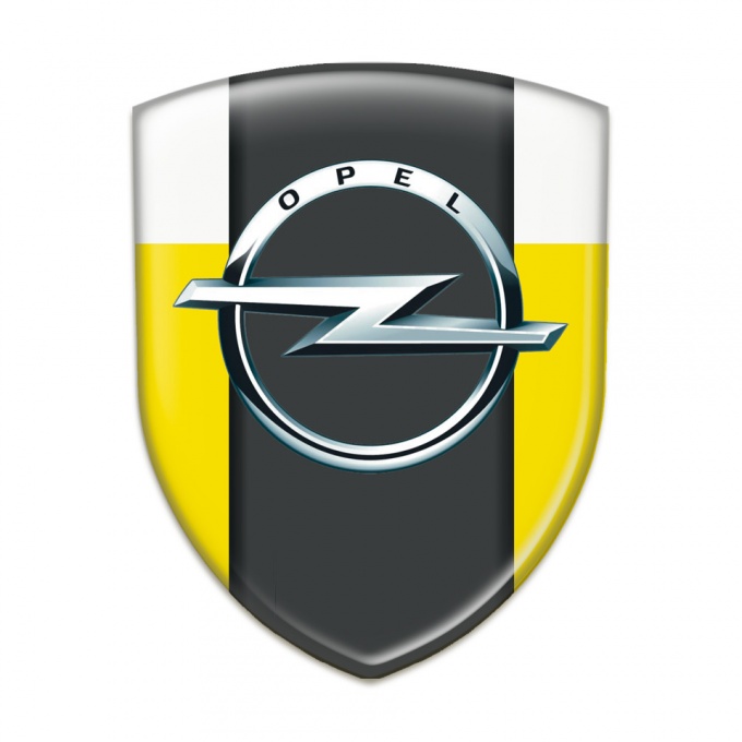 Opel Auto Emblem Yellow White Edition 