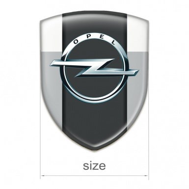 Opel Emblem Badge Logo Grey White Edition 