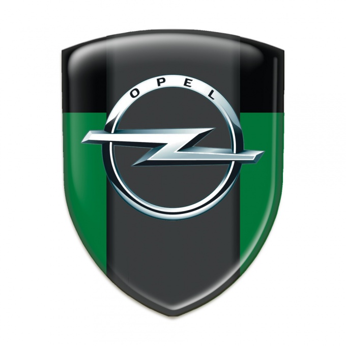 Opel Logo Emblem Green Black Edition 