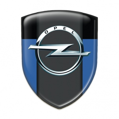 Opel 3D Gel Emblem Blue Black Edition 