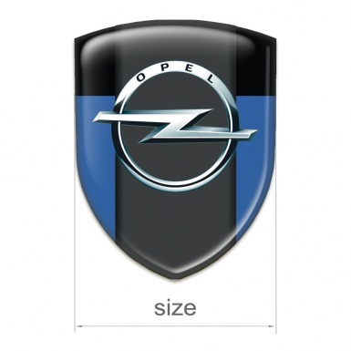 Opel 3D Gel Emblem Blue Black Edition 