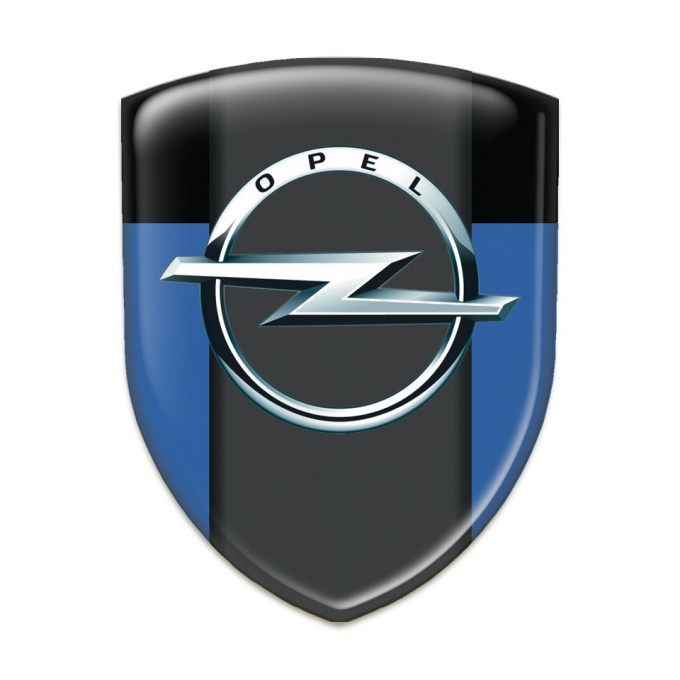 Opel 3D Gel Emblem Blue Black Edition 