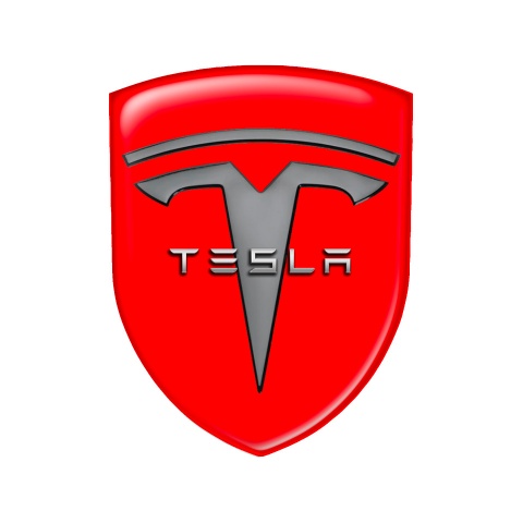 Tesla Shield Emblem Silicone Red Edition