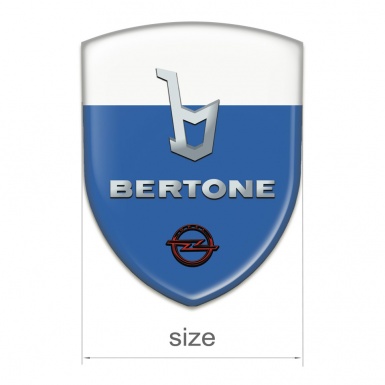 Opel Bertone Car Interior Badge Blue White Version 