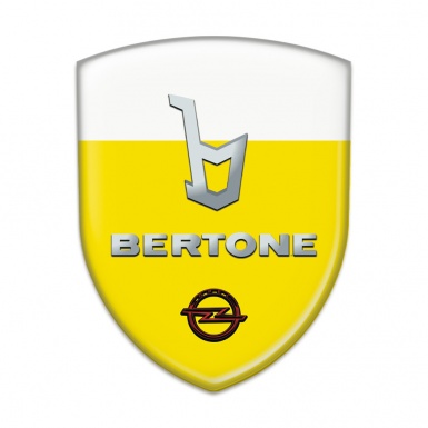 Opel Bertone Silicone Car Decal Badge Yellow White Version 