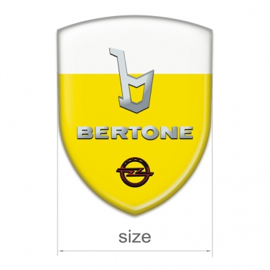 Opel Bertone Silicone Car Decal Badge Yellow White Version 