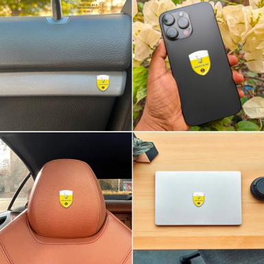Opel Bertone Silicone Car Decal Badge Yellow White Version 