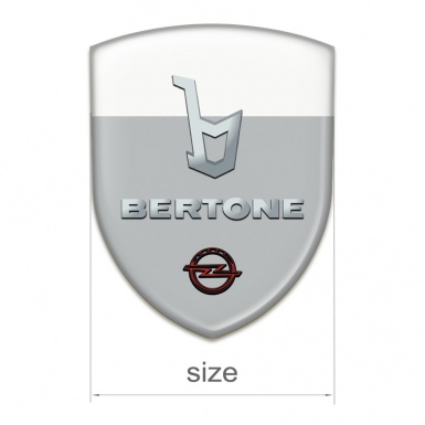 Opel Bertone Silicone Badge Grey White Version 