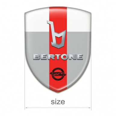 Opel Bertone  Emblem Interior Grey White with Red Ribbon Version 