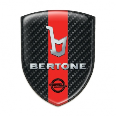 Opel Silicone Car Decal Badge Black Fibers base Bertone Style 