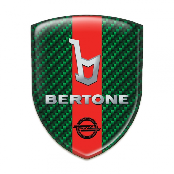 Opel Silicone Badge Green Carbon base Bertone Style 