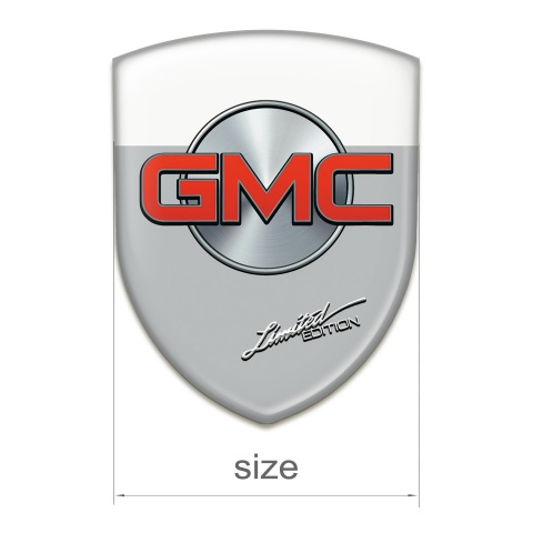 GMC Car Accessories Badge Grey White base Limited Edition Style 
