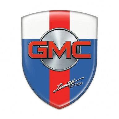 GMC Logo Emblem Blue White with Red Band Design 