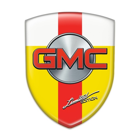 GMC Tuning Emblem Yellow White with Red band Design 