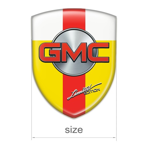 GMC Tuning Emblem Yellow White with Red band Design 