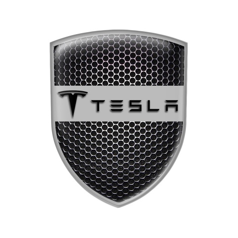 Tesla Shield Silicone Sticker Steel Grey Edition