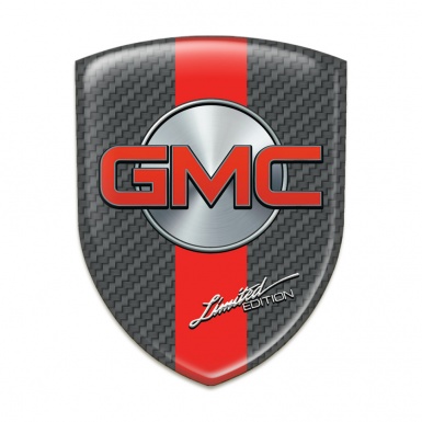 GMC Silicone Emblem Brown Carbon Red band Design 