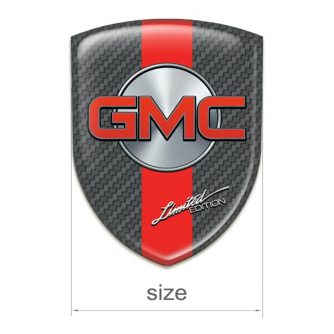 GMC Silicone Emblem Brown Carbon Red band Design 