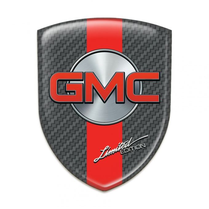 GMC Silicone Emblem Brown Carbon Red band Design 