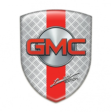GMC Resin Sticker Grid Effect with Red Band Design 