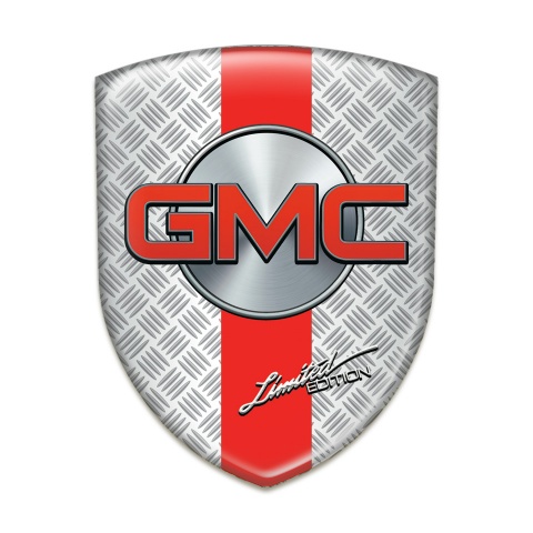 GMC Resin Sticker Grid Effect with Red Band Design 