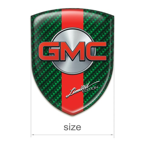 GMC Emblem Exterior Green Carbon with Red Band Design 
