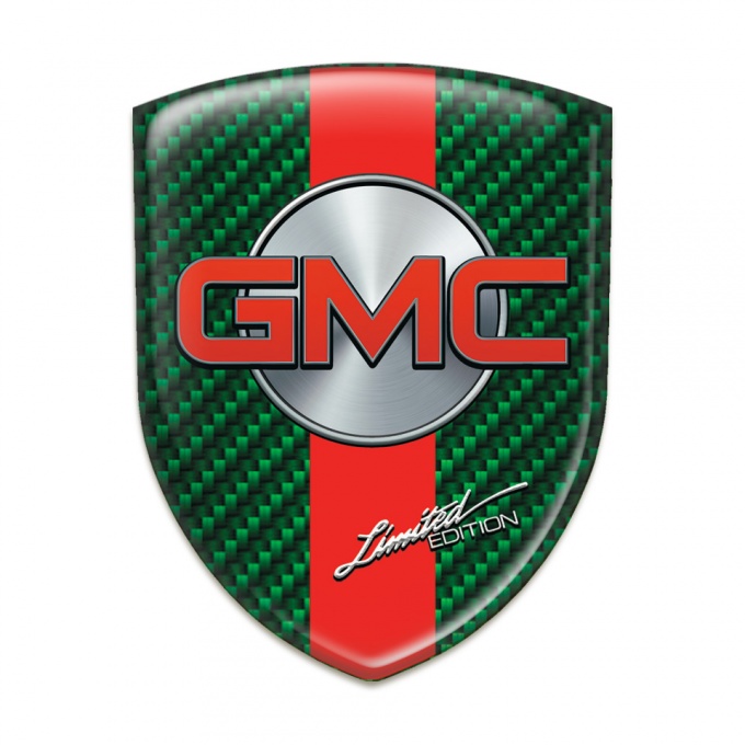GMC Emblem Exterior Green Carbon with Red Band Design 