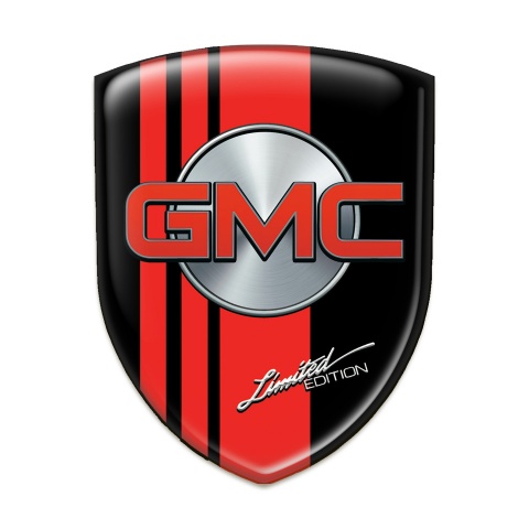 GMC Car Accessories Badge Black with Red Tapes Design 