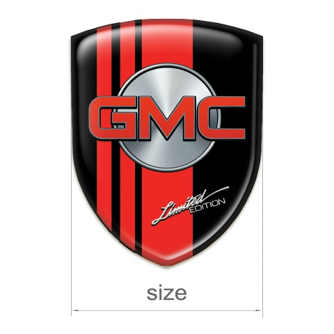 GMC Car Accessories Badge Black with Red Tapes Design 