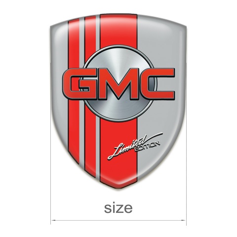 GMC Car Interior Badge Grey with Red tapes Style 