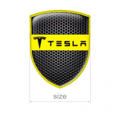 Tesla Shield Silicone Sticker Steel Yellow Edition