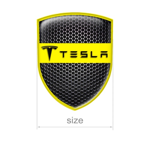 Tesla Shield Silicone Sticker Steel Yellow Edition