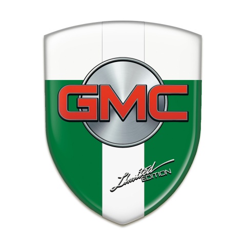 GMC Car Interior Badge green White with White Band Type 