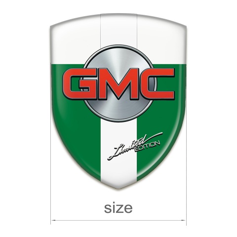 GMC Car Interior Badge green White with White Band Type 
