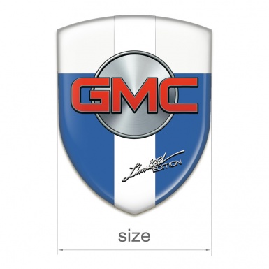 GMC Silicone Badge Blue White with White Band Type 