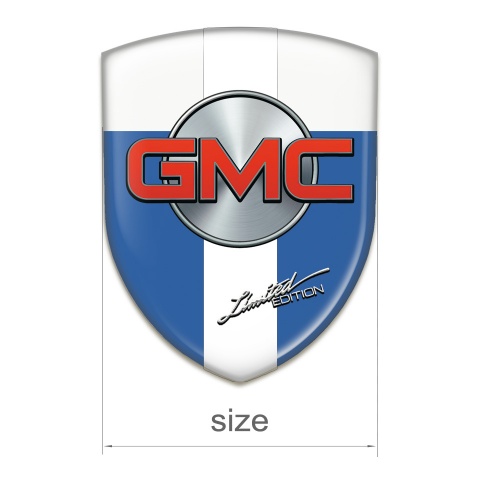 GMC Silicone Badge Blue White with White Band Type 