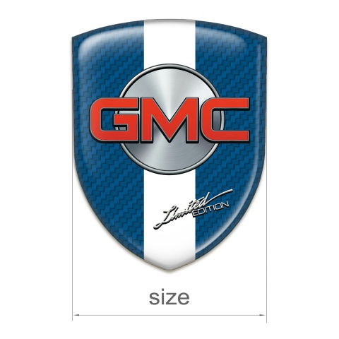 GMC Auto Emblem Navy Blue Carbon White Band 