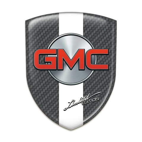 GMC Emblem Badge Logo Carbon with White band Type 