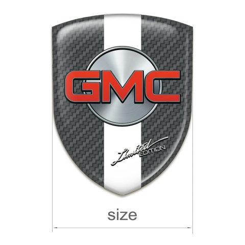 GMC Emblem Badge Logo Carbon with White band Type 