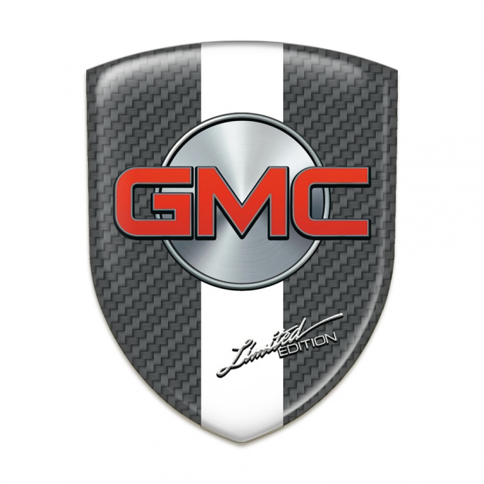 GMC Emblem Badge Logo Carbon with White band Type 