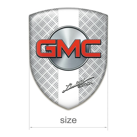 GMC Logo Emblem Grid Effect with White Band 