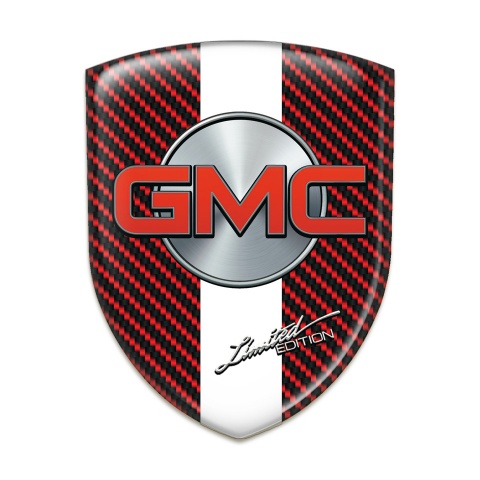 GMC Domed Emblem Red Cabon with White Band Type 