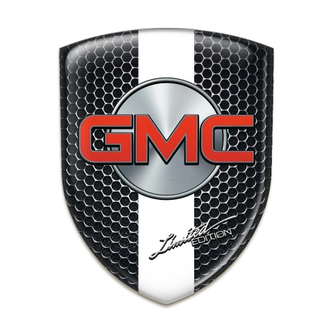 GMC Silicone Emblem Perforated Steel with White Band type 