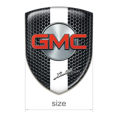 GMC Silicone Emblem Perforated Steel with White Band type 